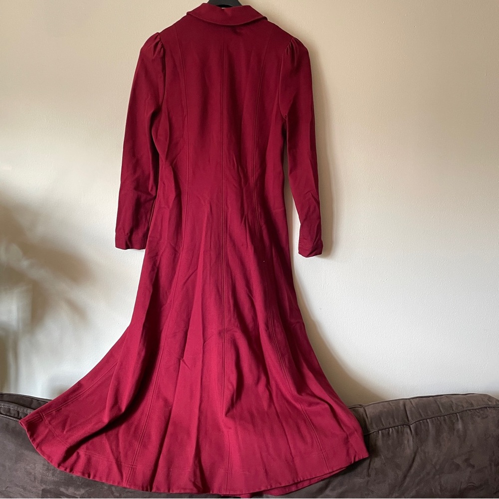ME+EM Travel Tailoring Zip Front nursing Midi Maxi Dress Ponte Jersey career red - Picture 9 of 11